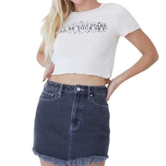 PACSUN Ultra High Waisted Denim Skirt - Picture 2 of 11